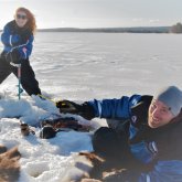 Ice fishing from Apukka 